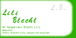 lili blechl business card